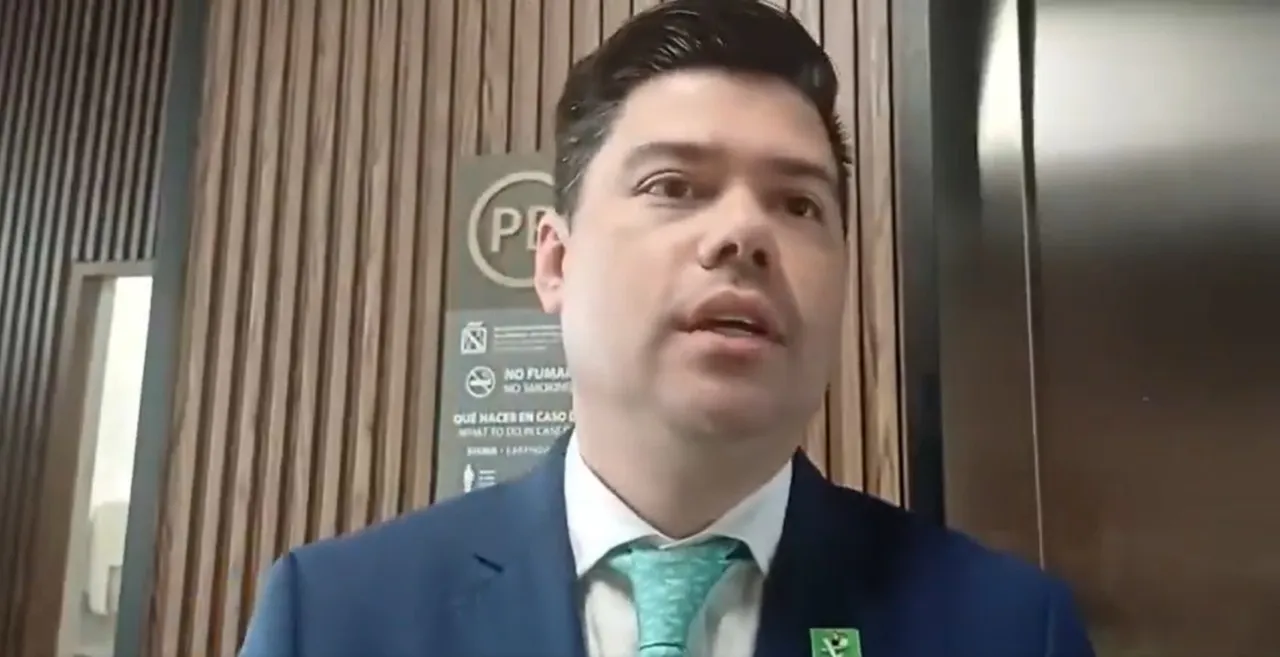 Jaime Natale Uranga, diputado local y dirigente estatal del PVEM en Puebla. Foto: Captura de pantalla