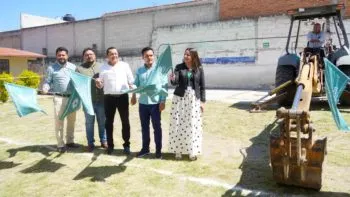 Inicia Ayuntamiento de Texmelucan construcción de salón de usos múltiples en primaria de San Juan Tuxco