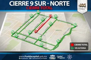 Conoce los cierres de circulación y vías alternas para este viernes