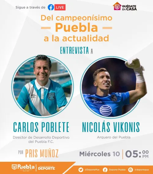 Disfruta la charla con Carlos Poblete y Nicolás Vikonis, “del Campeonísimo Puebla a la actualidad”