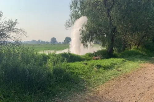 Toma clandestina causa fuga de gas LP en Coronango