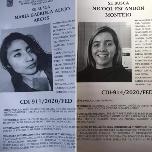 Hay dos jóvenes desaparecidas en Puebla; sus familiares las buscan