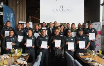 Reconoce CANIRAC la labor de los policías municipales de Puebla