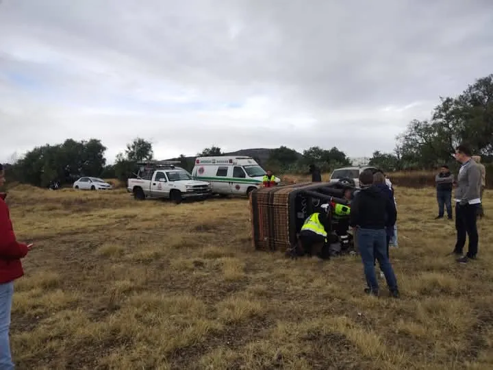 Accidente en globo aerostático en Axapusco, Edomex
