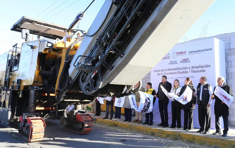 Inicia rehabilitación y ampliación de la carretera Puebla-Tlaxcala tras años sin intervención