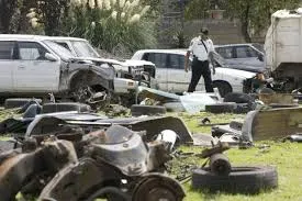 Encuentran deshuesadero de autos robados en Puebla con 80 mil piezas