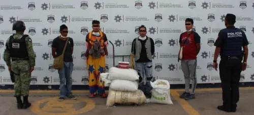 Detuvo Guardia Nacional y policía municipal de Puebla a cuatro hombres