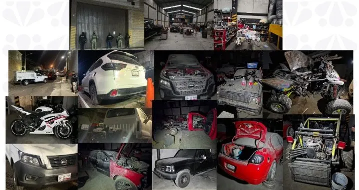 Fiscalía de Puebla recupera camioneta robada y asegura vehículos vinculados a delitos en La Carmelita