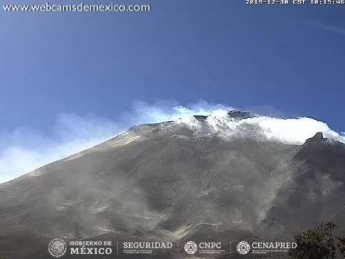 Continúa baja actividad del Popocatépetl y se mantiene alerta amarillo fase dos