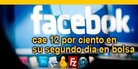 Facebook sufre tropezón, cae 12 por ciento en su segundo día en bolsa