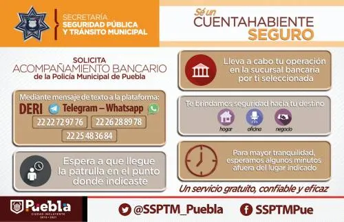 Brindo SSPTM de Puebla más de 100 acompañamientos bancarios durante este cierre de año