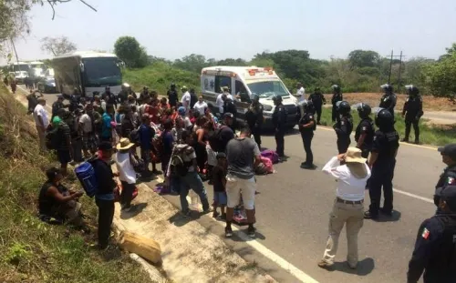Al menos 300 migrantes fueron detenidos en Chiapas tras operativo sorpresa a caravana