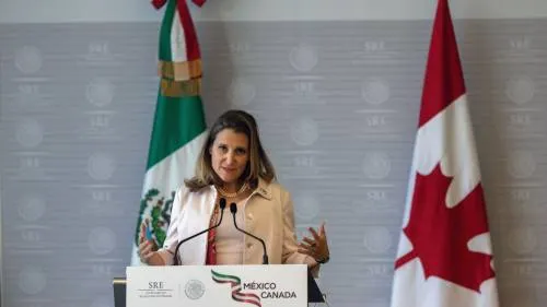 Canadá y EU avanzan en reglas de origen ‘gracias a México’: Chrystia Freeland