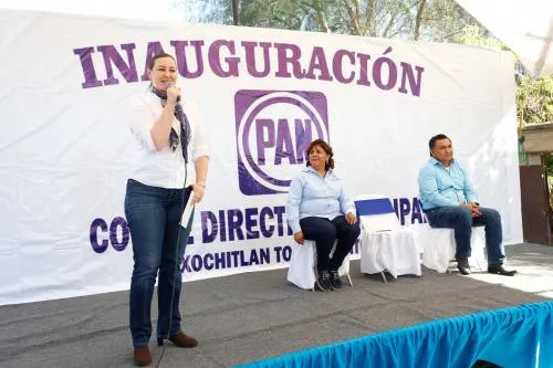 Martha Erika pone en marcha oficinas del comité directivo municipal de Xochitlán Todos Santos