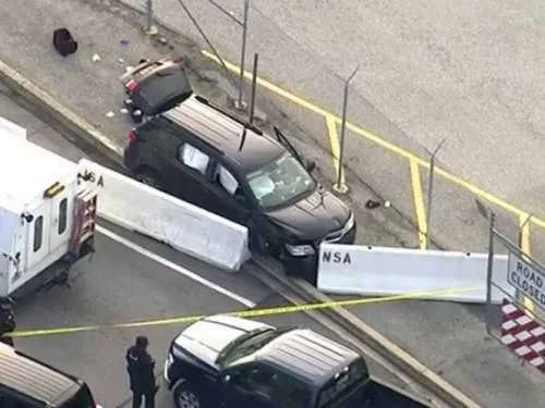 Tiroteo en EU frente a sede de NSA deja al menos 3 heridos