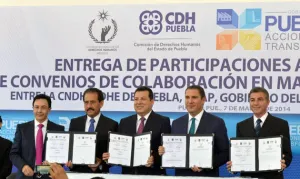BUAP, CNDH, CDH, gobierno y municipios firmaron convenio de colaboración