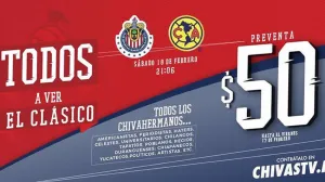 De a 50 pesos para ver el clásico por Chivas TV