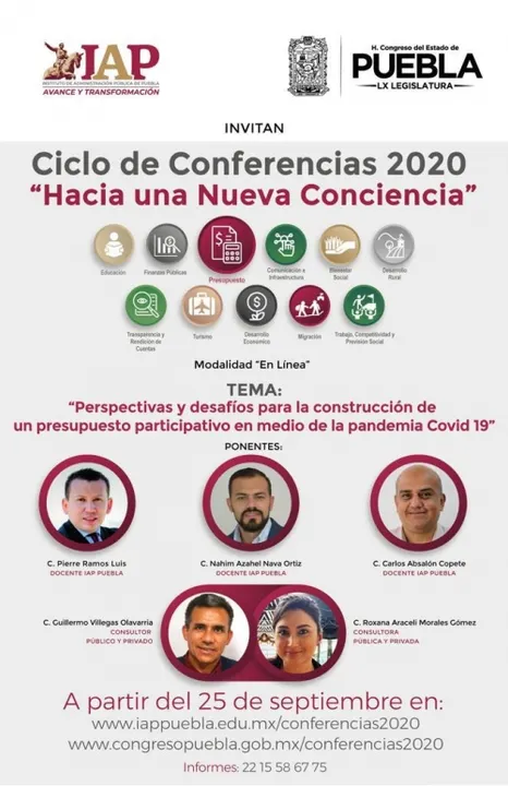 Avanza LX Legislatura con calendario del Ciclo de Conferencias 2020 “Hacia una nueva conciencia”