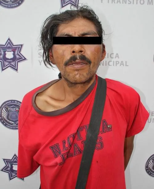En la cárcel probable asaltante, fue detenido por la Policía Municipal de Puebla