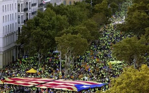 Megamarcha en Cataluña demuestra ánimos de independencia