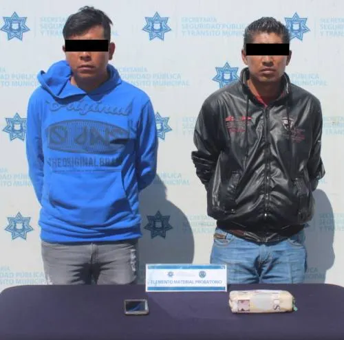Con pasajero seguro K9, detiene SSPTM a dos hombres por robo a transporte público