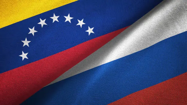 Venezuela y Rusia banderas