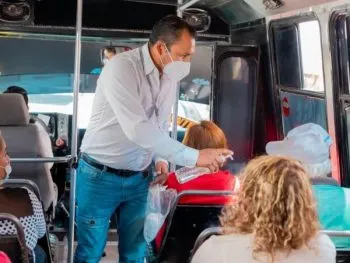 Mantiene SMT protocolos sanitarios en transporte público