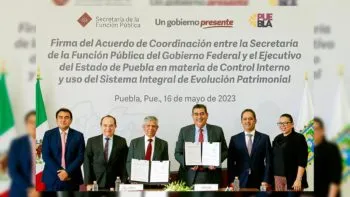 Con firma de convenio con la Función Pública federal, Gobierno de Puebla fortalece el combate a la corrupción