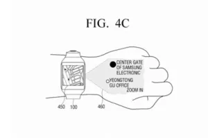 Samsung patenta reloj que proyectaría pantalla sobre la mano