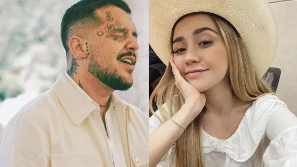 Christian Nodal besa en público a la cantante Carolina Ross