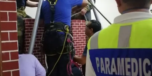 Bomberos de San Andrés Cholula rescatan con éxito a un menor