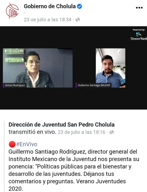 Usando herramientas electrónicas, mantiene gobierno de San Pedro Cholula actividades
