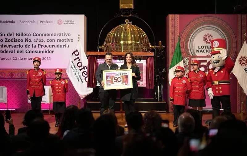 Con billete conmemorativo, Lotería Nacional destaca cinco décadas del trabajo de la Profeco