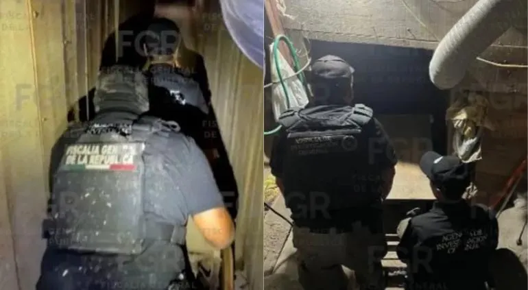 FGR descubre narcotúnel entre Tijuana y Estados Unidos; tenía ventilación, iluminación y sistema electrónico