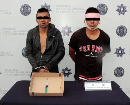 Detuvo Seguridad Pública Municipal de Puebla a tres probables asaltantes de negocio