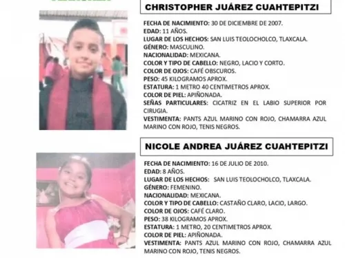 Desaparecen dos hermanitos en Tlaxcala