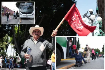 Protesta de la 28 de Octubre en inmediaciones de Casa Aguayo paraliza Línea 3 de la RUTA