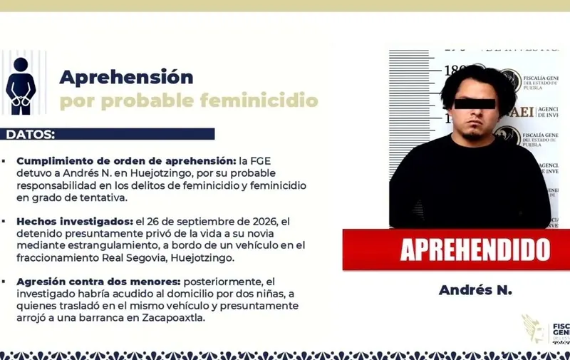 Aprehenden a probable responsable de feminicidio en Zacapoaxtla