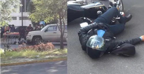 Conductor embiste a motociclista en El Mirador