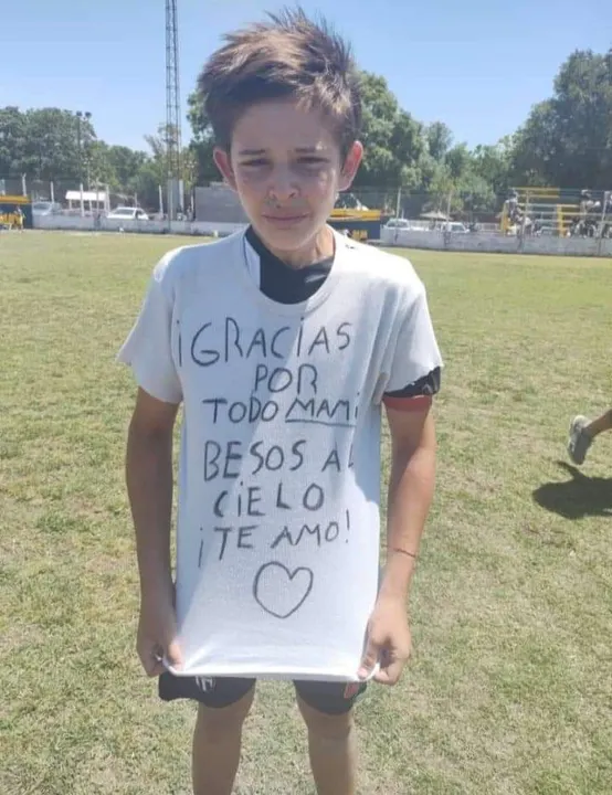 El emotivo mensaje de Luca Güerci, un niño argentino que perdió a su madre