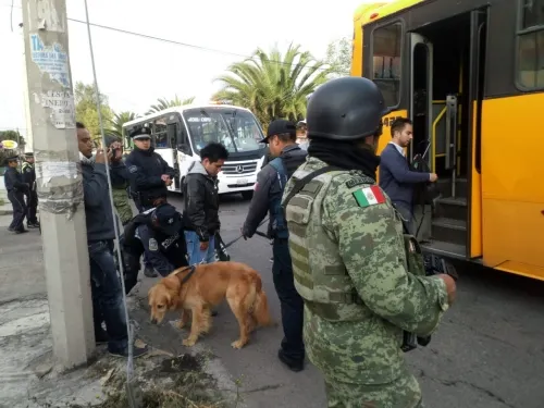 Guardia Nacional se suma a revisión de unidades de transporte público para evitar asaltos a pasajero