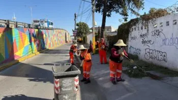 Intensifican limpieza en accesos principales de Puebla ante periodo vacacional