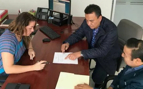 Se reunió Mario Rincón con delegada federal de migración y alcalde de Amozoc