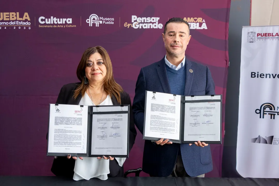 Por la educación y el arte: Ibero Puebla y Museos de Puebla firman convenio