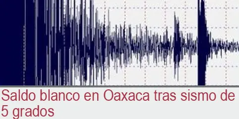 Saldo blanco en Oaxaca tras sismo de 5 grados