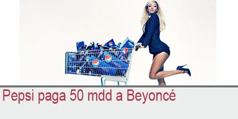 Pepsi paga 50 mdd a Beyoncé