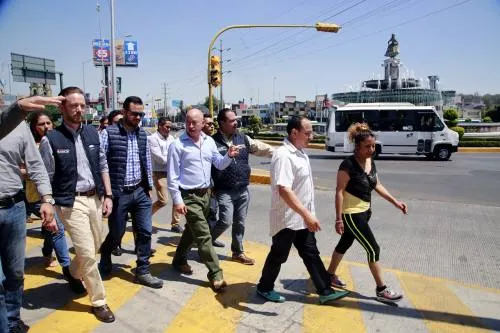 Luis Banck impulsa acciones para mejorar movilidad en crucero de la China Poblana