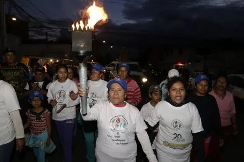 Llegó la Antorcha Guadalupana a la Parroquia de La Asunción