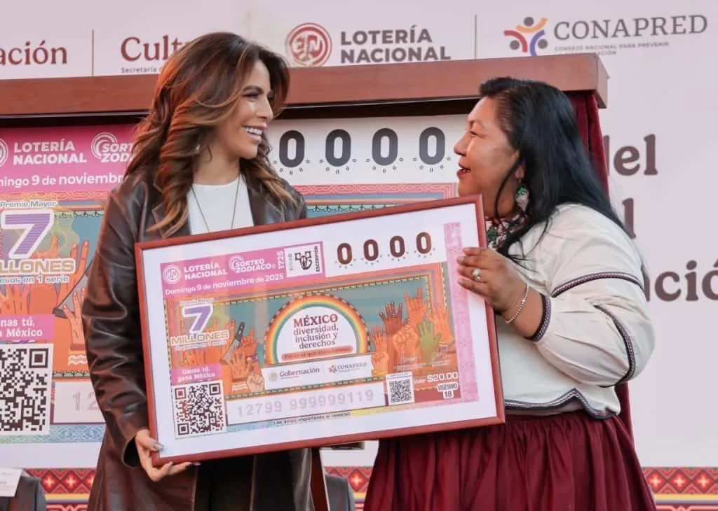 Conapred y Lotería Nacional emiten billete que promueve la importancia de la inclusión y la no discriminación