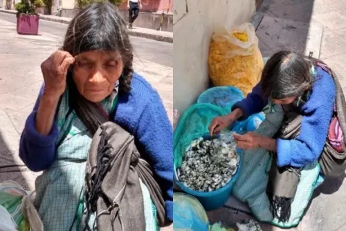 Abuelita viaja desde Edomex hasta Querétaro para vender verduras; hacen campaña de apoyo